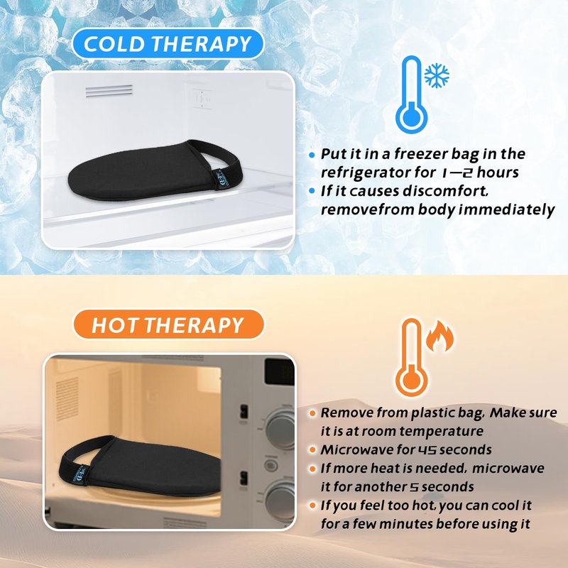 Conbella Foot Toes Ice Pack Wrap – Wearable Forefoot Gel Ice Pack with Strap for Broken Toes, Surgery Recovery, Gout & Plantar Fasciitis, Hot and Cold Therapy Reusable Adjustable
