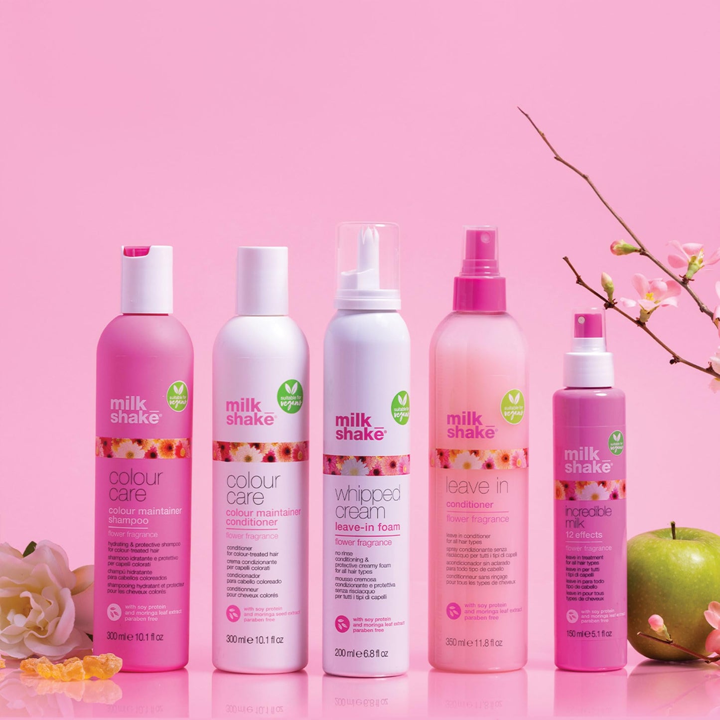 milk_shake leave in conditioner – flower fragrance | daily detangling spray for color-treated hair | hydrates, softens & protects with soy proteins & hyaluronic acid, 2.5 fl oz / 75 mL