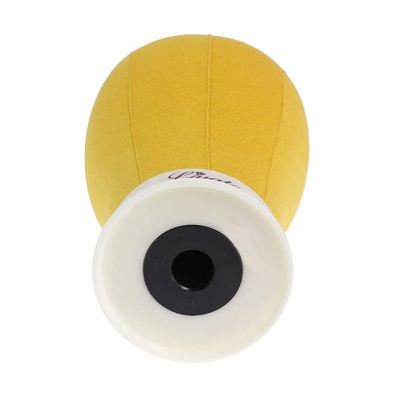 LIYATE Canvas Block Head 22 Inch Yellow Wig Head Stand for Making Wigs Display Styling Poly Mannequin Head with Mount Hole Manikin Head Wig Stand