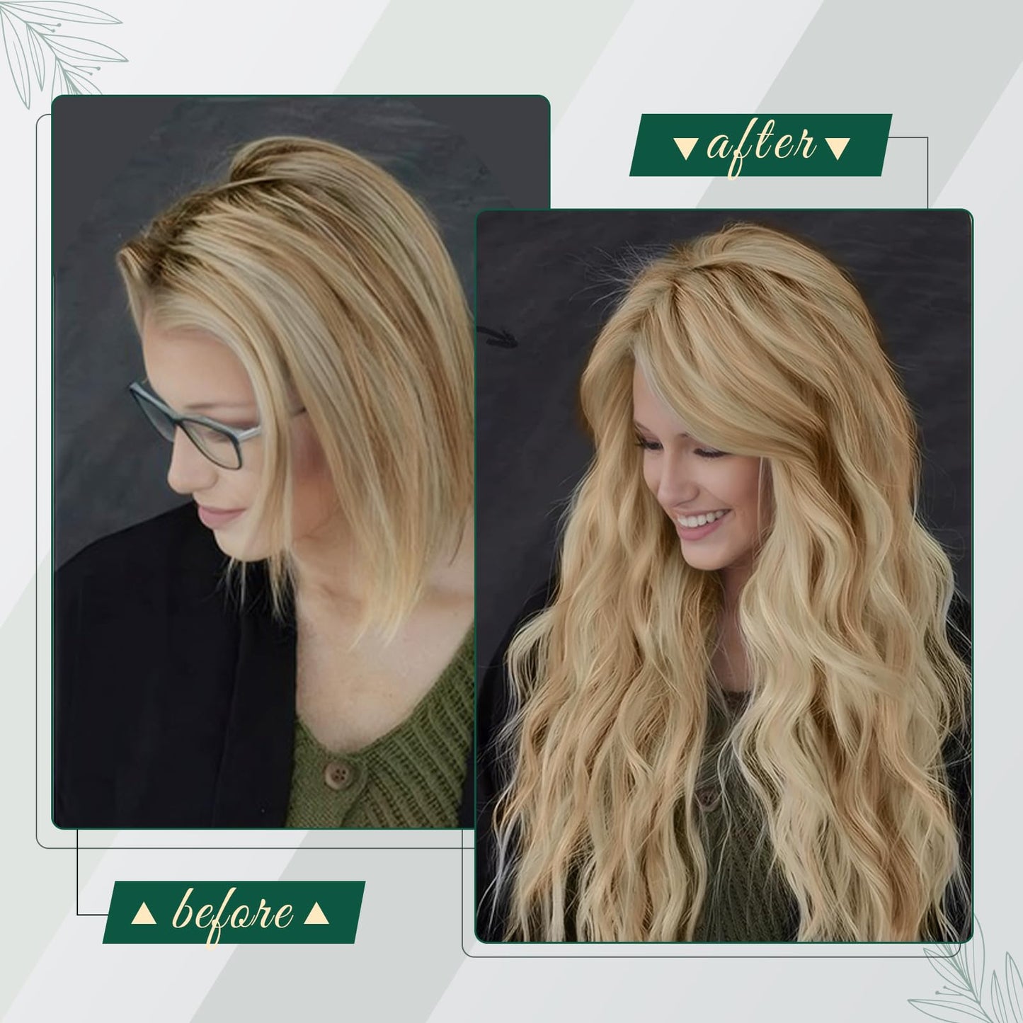 RUNATURE Weft Hair Exensions Human Hair 22 Inch Ash Blonde Highlight Paltinum Blonde Long Human Hair Double Weft Extensions Straight Weft Sew in Hair Extensions Real Human Hair Weft Silky 100g