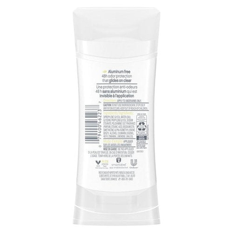 Dove 0% Aluminum Deodorant Stick Non-irritating Deodorant for Underarm Care Coconut and Pink Jasmine Kindest Aluminum Free Deodorant 2.6 oz