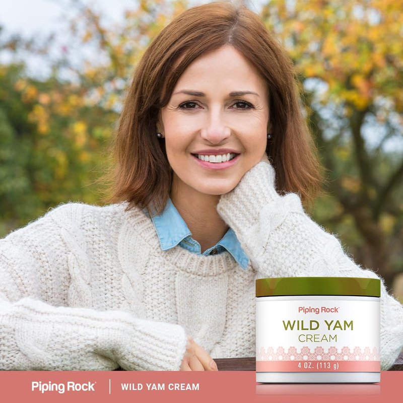 Piping Rock Wild Yam Cream | 4 oz | for Men and Women | Non GMO, Gluten Free