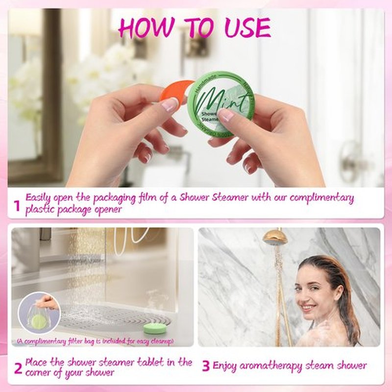 Shower Steamers Aromatherapy 8 Pack - Gifts for Women, Shower Bombs with Essential Oils, Self Care and Stress Relief Stocking Stuffers, Relaxation Birthday Gifts for Women and Men. Pastel Flow Style