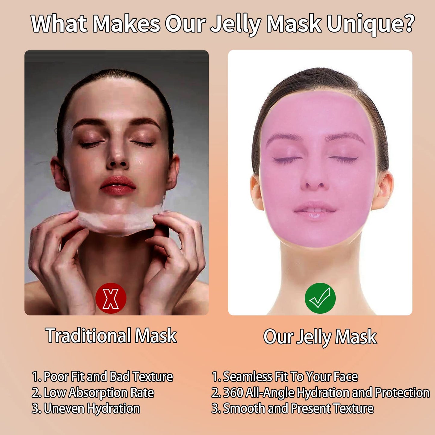 Nielies Jelly Mask, Facial Skin Care- Peel-Off Jelly Mask Set, Jelly Mask For Facials, Face Mask For Instant Hydration, Vegan Peel Off Face Mask, For Cleaning, Calming (Pure Himala Yan)