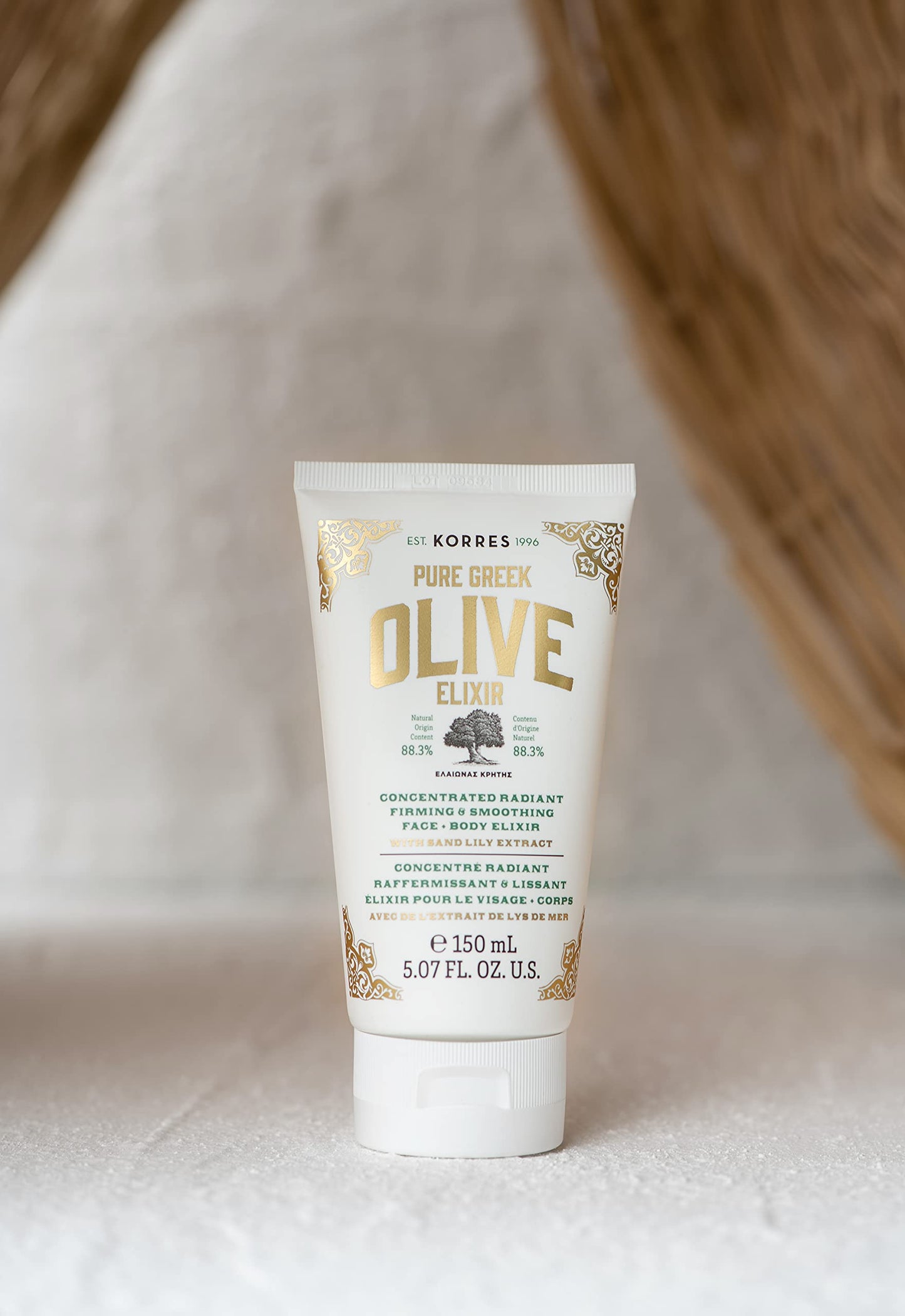 KORRES Olive Concentrated Radiant Firming & Smoothing Face and Body Elixir, 5.07 fl. oz.