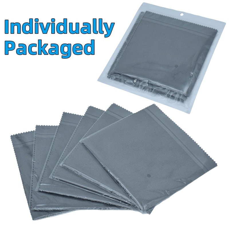 12 Pack Microfiber Gun Cleaning Cloth, 12"x12" Lint Free Gun Cleaning Rags, Reusable Microsuede Cleaning/Polishing Wipes Towels for Firearms, Knives and Scopes (Gray)