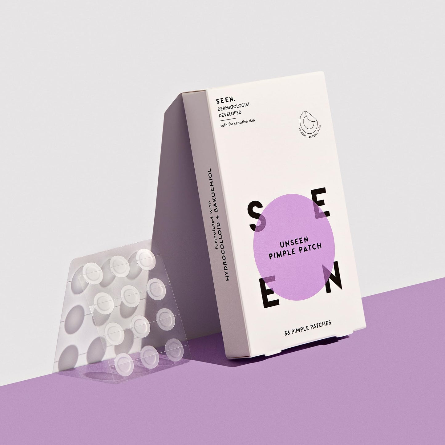 SEEN Shampoo, Fragrance-Free UNSEEN Pimple Patch - Dermatologist Developed- Non-Comedogenic & Sulfate-Free Hair Shampoo & Spot Treatment - Safe for Sensitive, Eczema & Acne Prone Skin
