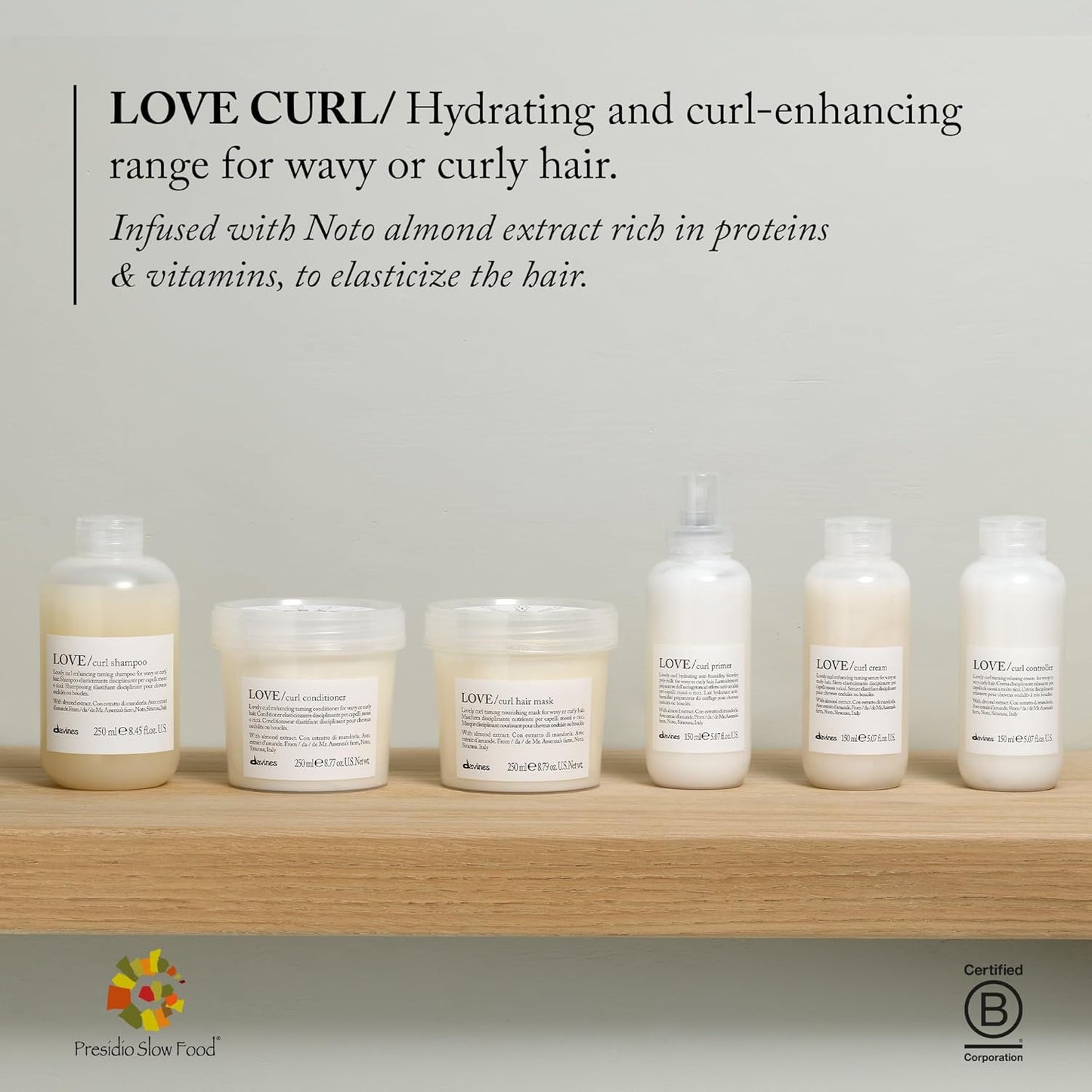 Davines LOVE Curl Primer, Anti-Humidity Blow-dry Prep Solution for Wavy And Curly Hair, Moisturizing Heat Protection, 5.07 Fl Oz