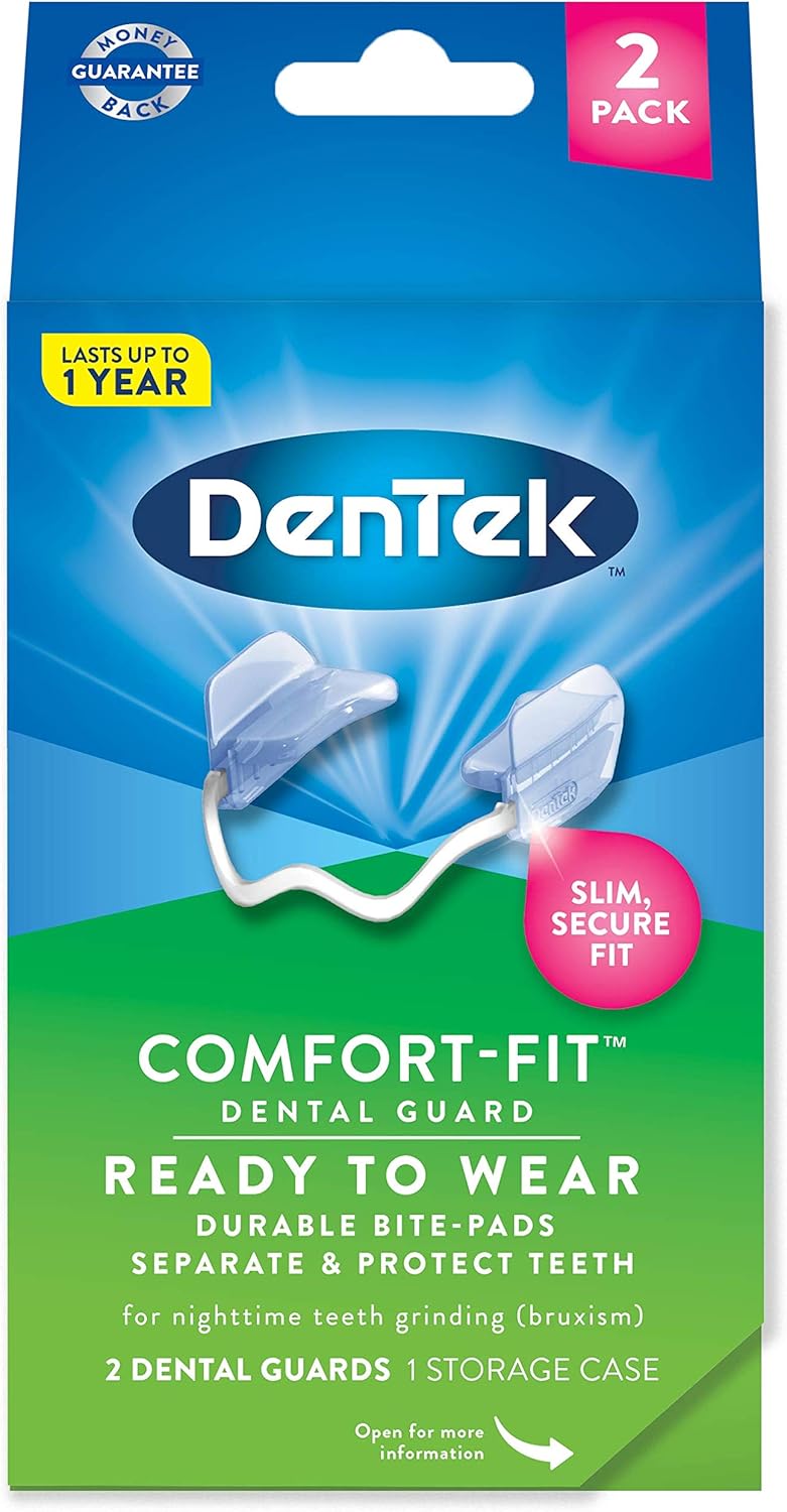 DenTek Comfort-Fit Night Guard for Teeth Grinding + 90 Efferdent Cleanser Tablets