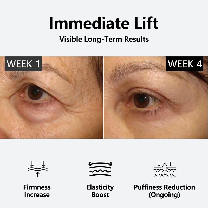 Instant Eye Tightener, Temporary Tightener, Reduces Eye Bags, Wrinkles, Puffiness, Dark Circles and Crow's Feet in 3 Minutes, Anti-Aging, Firming and Hydrating Triple Effect 1 Fl oz (Pack of 1)