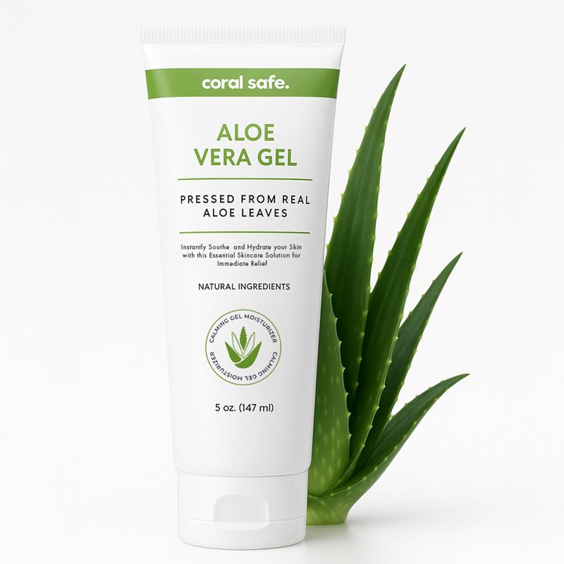 Aloe Vera Gel for Face & Body - 99% Pure Natural Sunburn Relief, Cooling & Hydrating Formula | Non-Greasy, Unscented