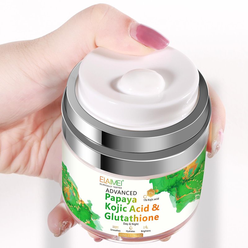 TEEROVA Papaya Cream, Anti-aging Hydrating Natural Formula with Glutathione for Nourishing Dry Skin, Day & Night Face Moisturizer 50ML