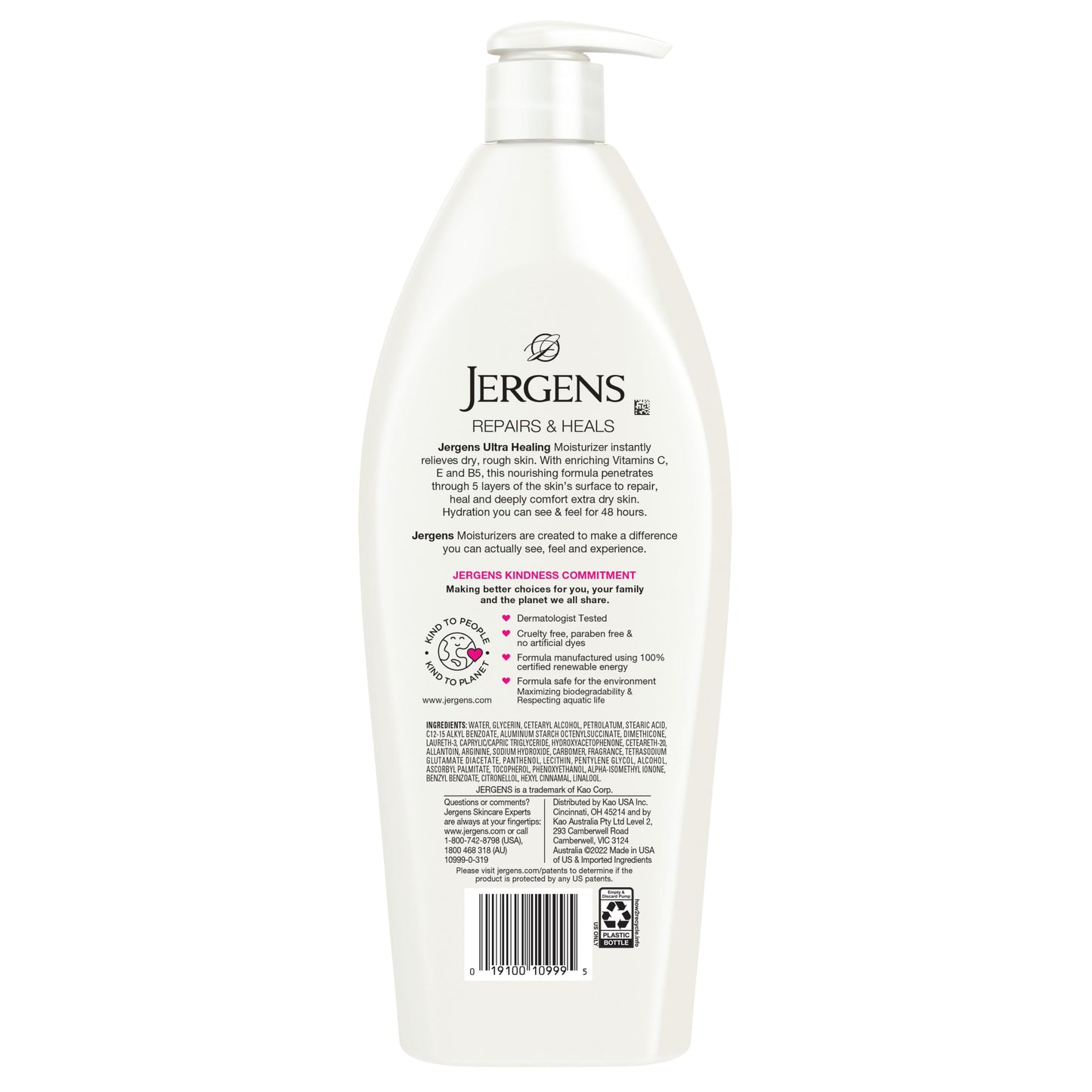 Jergens Ultra Healing Dry Skin Moisturizer, White 21 Fl Oz