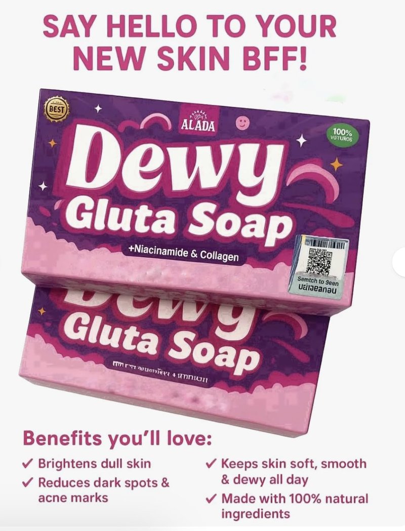 ALADA NATURAL Trio Dewy Gluta Soap 70g with Niacinamide & Collagen -