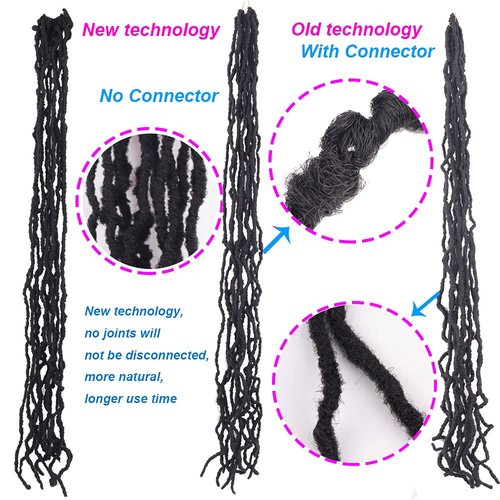 36 Inch New Faux Locs Crochet Braids Hair 6 Packs Super Long Goddess Locs Crochet Hair Curly Wavy Soft Locs Braiding Hair for Women Pre-looped Synthetic Afro Roots Braid Collection Extended