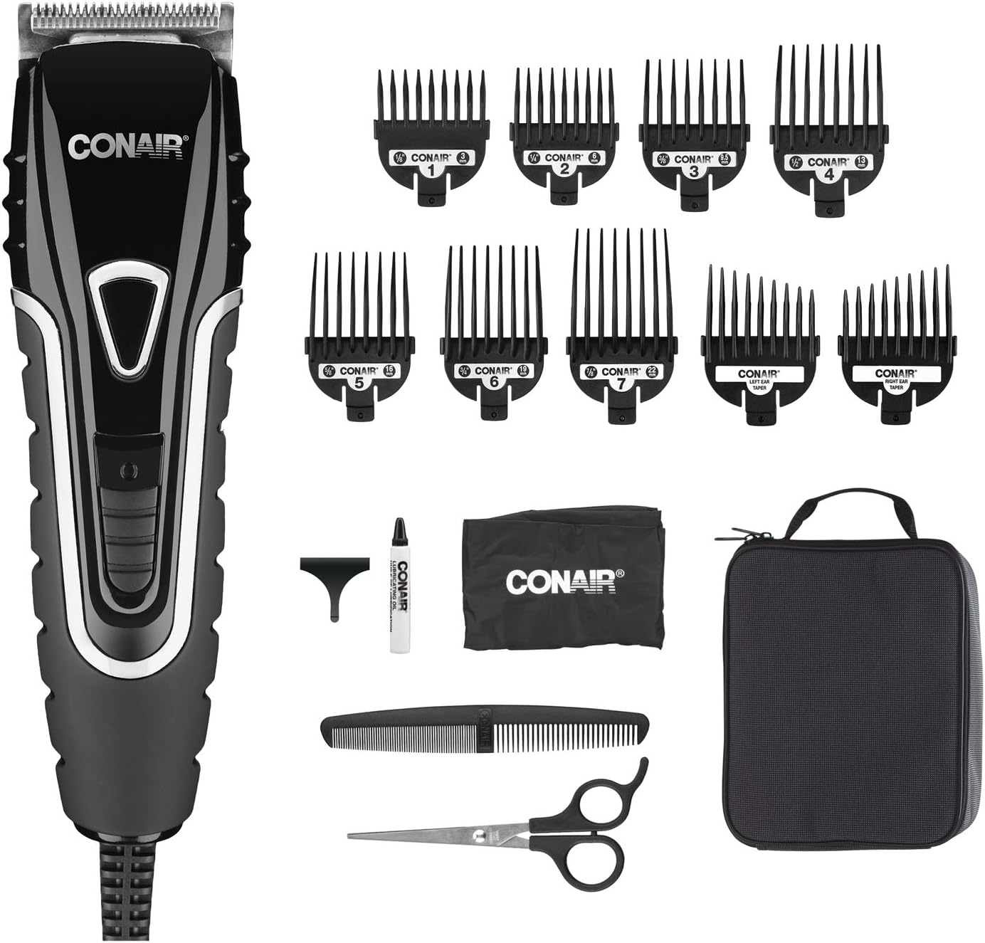 ConairMAN Hair Clippers for Men, 21-Piece Home Hair Cutting Kit