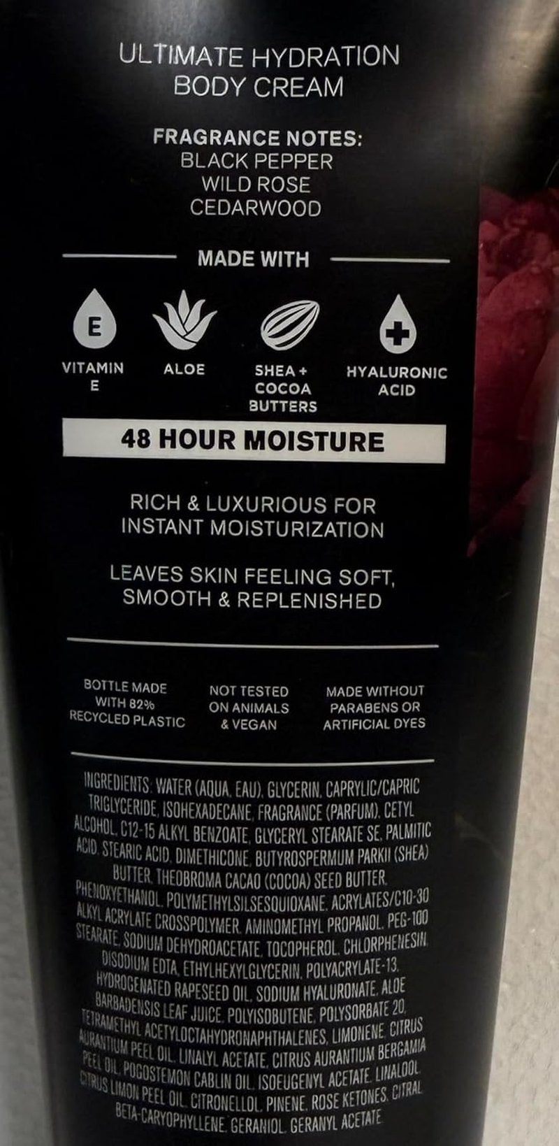 Men's Nocturnal Rose Hydration Body Cream | 8 Oz, Pack of 2 - Deep Moisturizing Formula