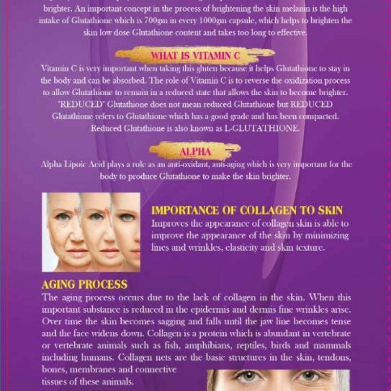 GLUTA White Sparkle L-GLUTATHIONE Plus Best 2X Skin WHITENING Supplement 750G