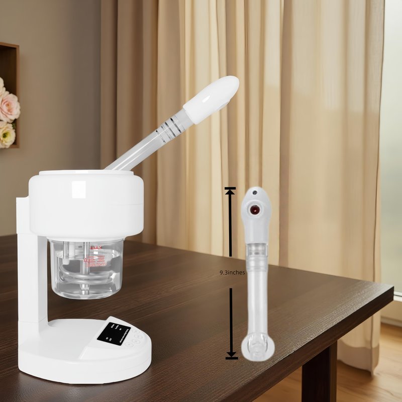 Smldsibe Nano Ionic Facial Steamer, 360° Rotatable Portable Mist Sprayer, Warm Mist Face Steamer for Pores Deep Cleansing Skin Moisturizing, Home SPA Facial Skin Care Device, White