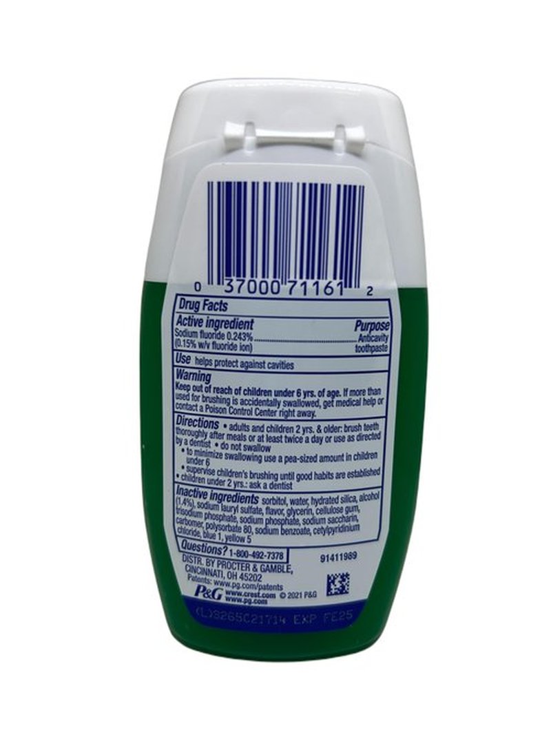 Crest Pls Scp White Liq F Size 4.6z Crest Complete Tartar Cntrl Whitening W/ Scope Liq Gel Toothpaste Mint Frsh