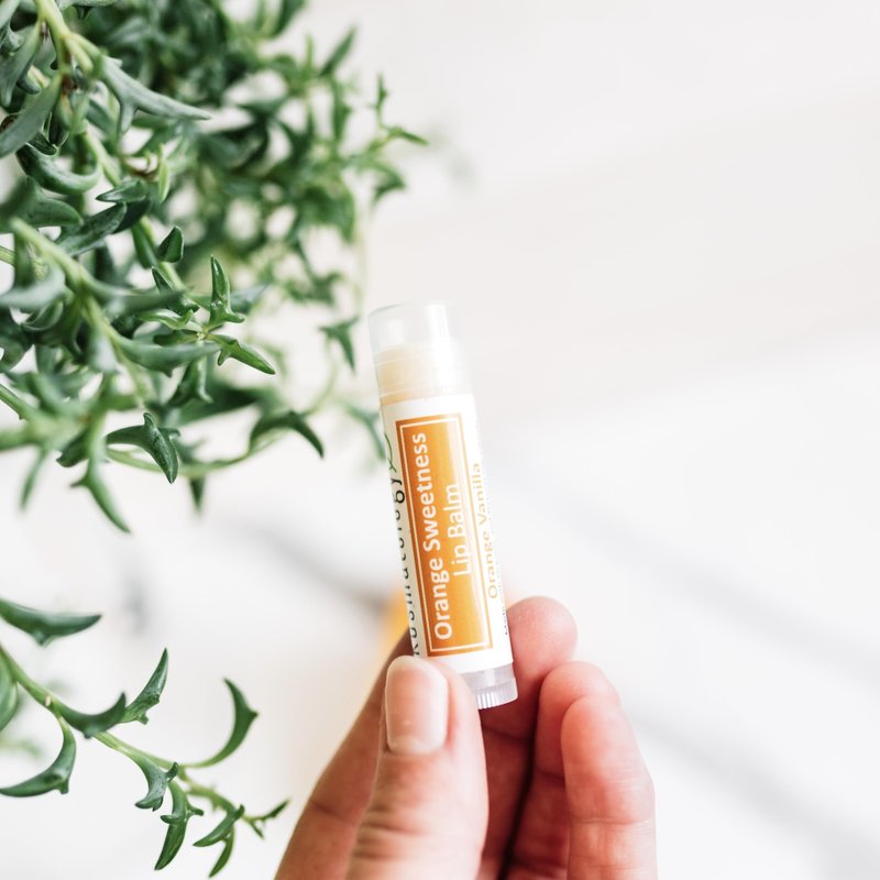 Kosmatology Organic Orange Vanilla Lip Balm - Orange Sweetness 4 Pack | Beeswax Free | Vegan | 100% Natural Moisturizer for Cracked & Dry Lips