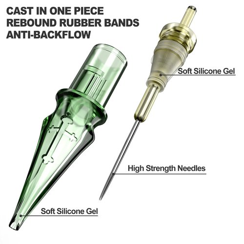 Tattoo Needles,Solong Pro Disposable Assorted Tattoo Needles Size #12 Round Liner Round Magnum-5Pcs each of 3RL,5RL,5RM,7RM Tattoo Cartridge Needles EN01S-20KIT-A