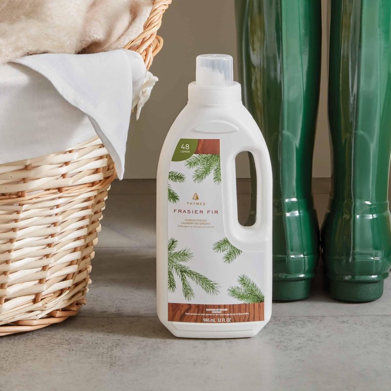 Thymes Laundry Detergent, Pure and Natural, Comes in Size of 32 Fl Oz, Frasier Fir Scent