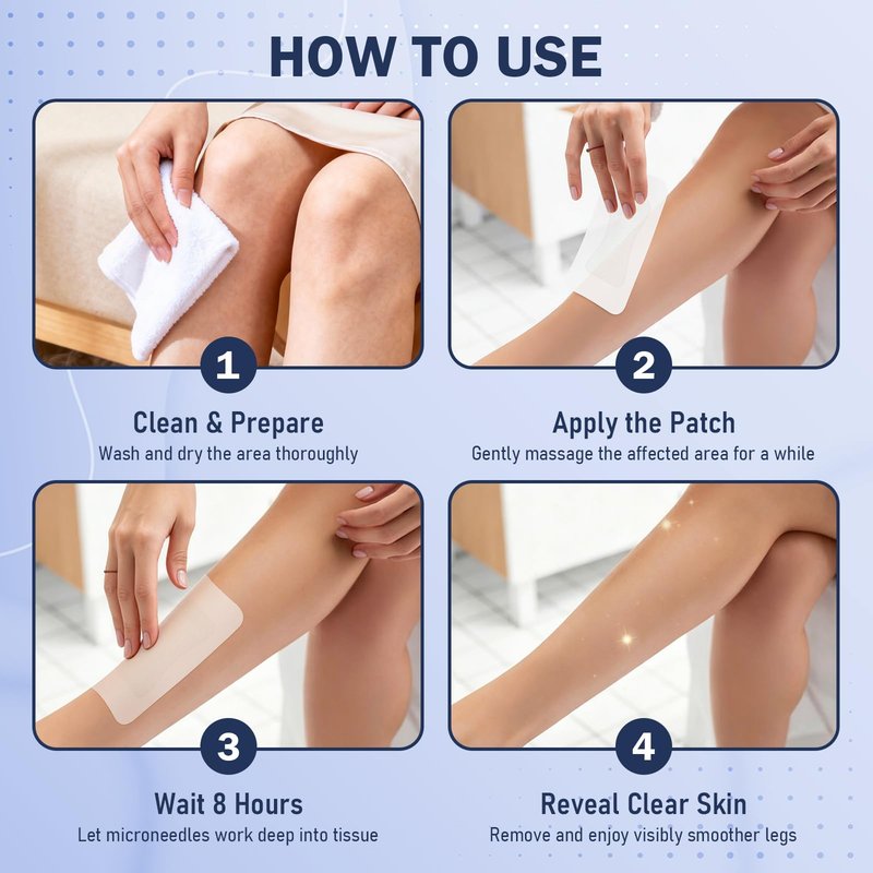 HENGRUNXIN Moonrind Vein Target Microdarts Care Patch, Relieve Leg Discomfort, Effectively Moisturizes, Deep Moisturizing Skin Treatment Mask for Leg Fatigue and Soreness (2PCS, 2 Box)