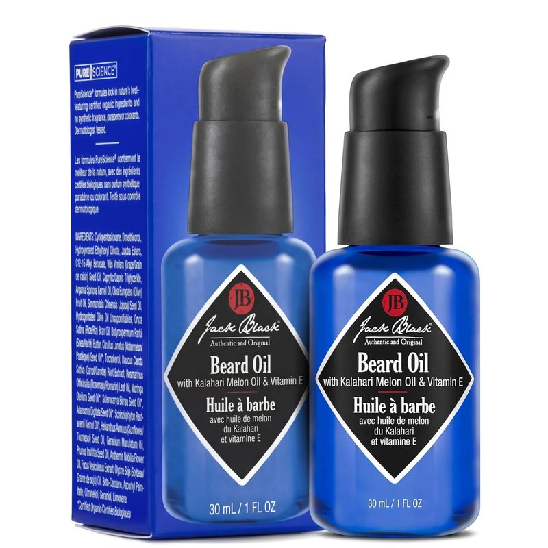 Jack Black Beard Oil for Men - Mens Beard Oil, Leave In Beard Conditioner for Men, Beard Softener for Men, Mens Beard Care Products, Mustache Oil, Mens Gifts, Beard Gifts for Men