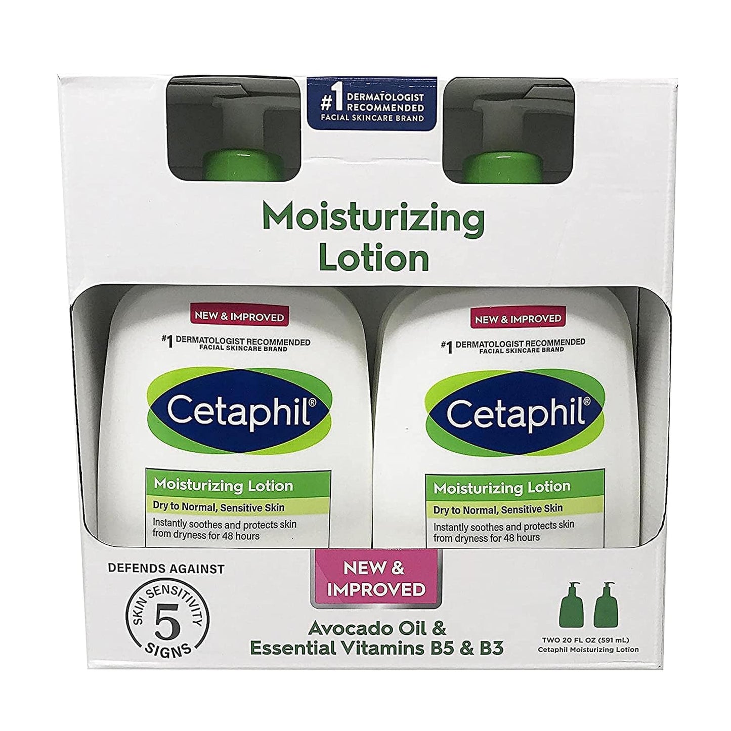 Cetaphil Moisturizing Lotion, 8 Fl oz (Pack of 3), Hydrating Moisturizer For All Skin Types, Instant Hydration lasting up to 24 Hours, Non-Greasy, Lotion for Even the Most Sensitive Skin