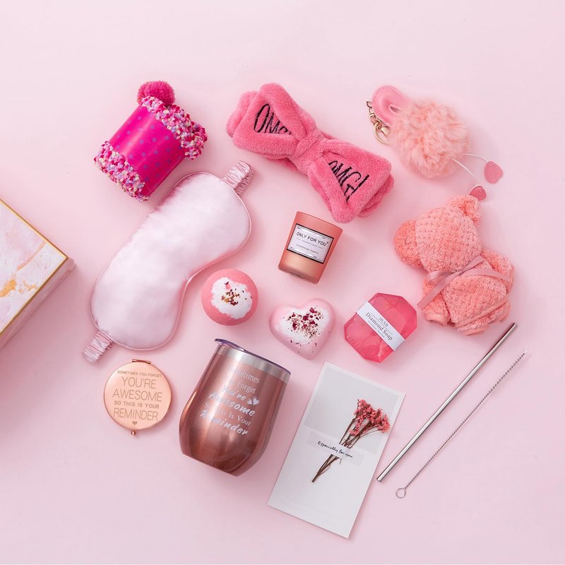 Gifts Basket for Women - Birthday Gifts for Women,Women Gifts Set Contains 13 Items Unique Female Gift Ideas,Relaxing Care Package Self Care Gift Box for Women Mom Wife Bestie Sister
