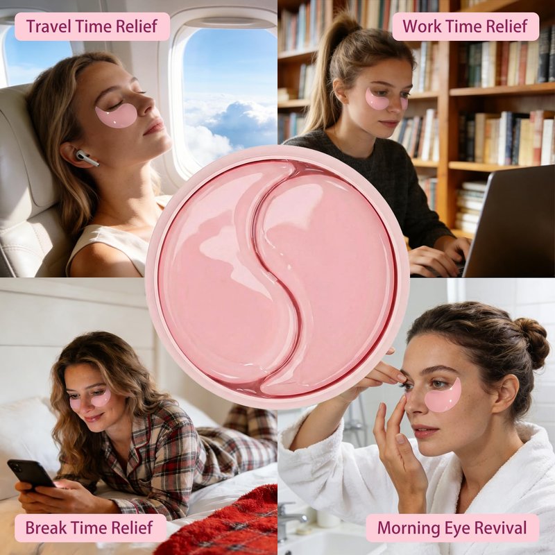 AveCera Under Eye Patches, Eye Masks for Dark Circles, Puffiness, Fine Lines - Caffeine, Niacinamide, Hyaluronic Acid Formula - Brightening, Anti-Wrinkle, Cooling & Hydrating, Under Eye Treatment