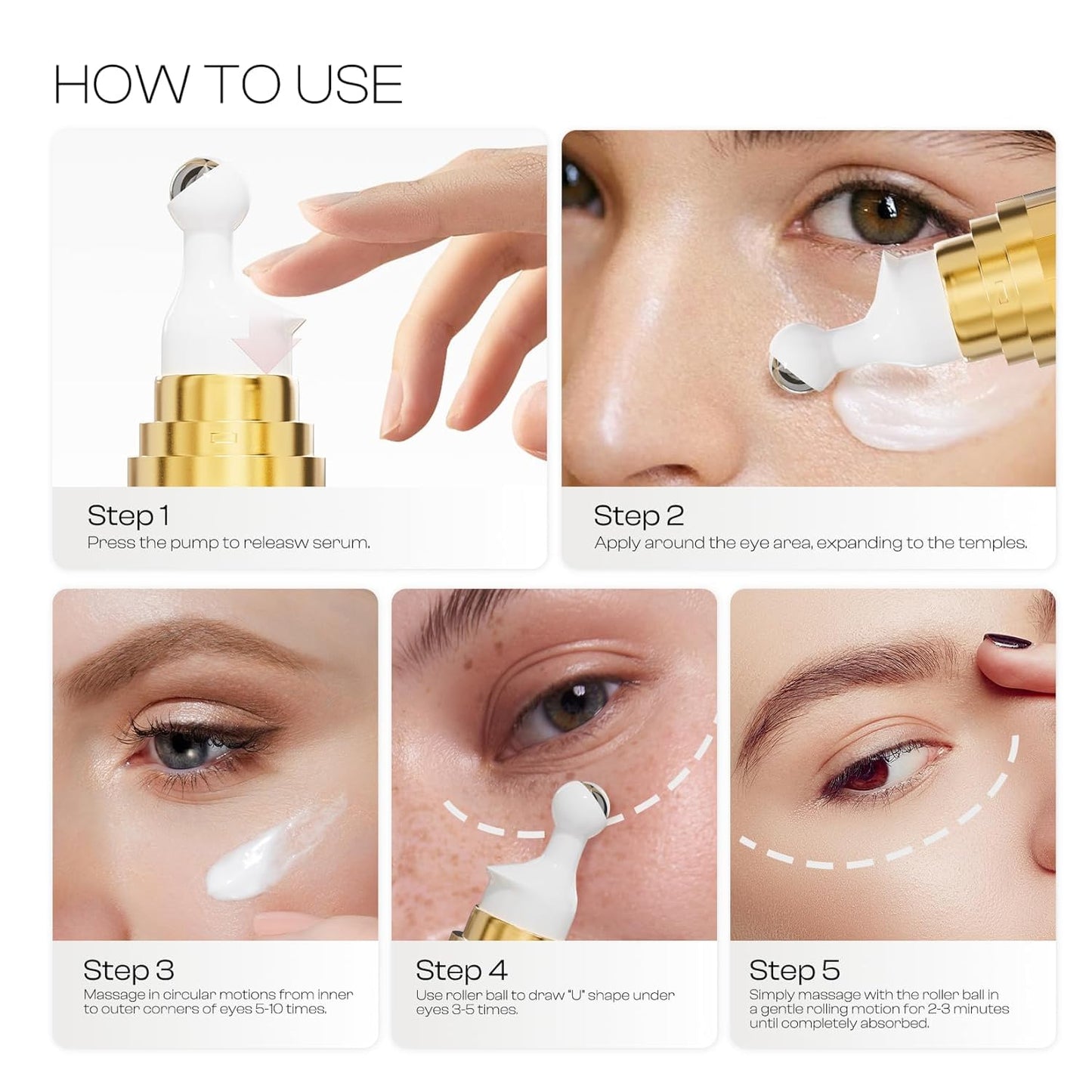 Jtopyrt 6% Caffeine Eye Cream: Dark Circle Remover Hydrating Anti-Wrinkle Eye Care Cream for Women 20ml 0.68fl.oz