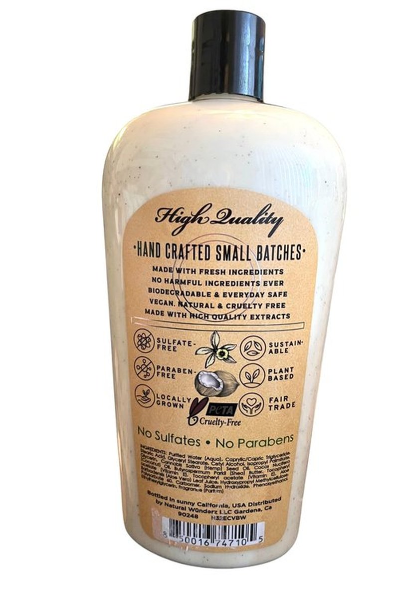 HERBIST All Natural Apothecary Exfoliating Body Wash (Coconut & Vanilla with Raw sugar & Pumice)