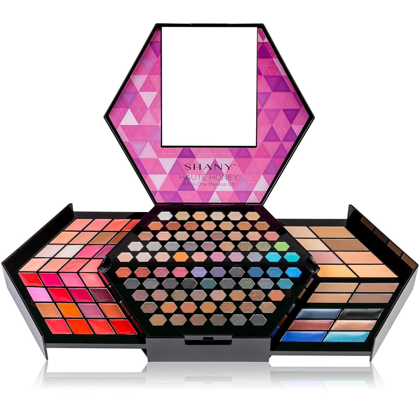 SHANY All About That Face Makeup Kit - All in one Beginner Makeup Set - Eye Shadows, Lip Colors, Face Makeup, Cosmetics applicators & More.
