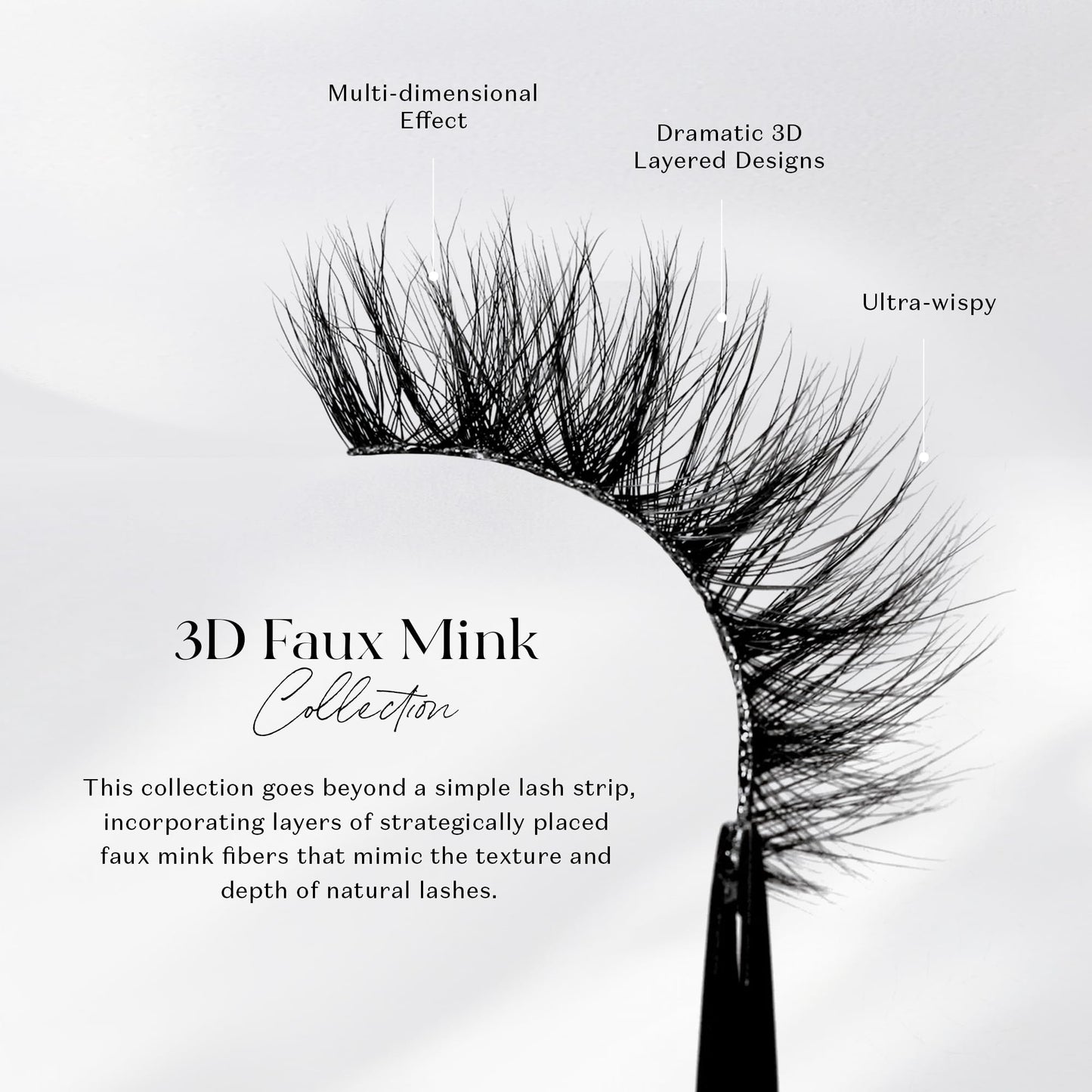 Lilly Lashes 3D Mykonos in Faux Mink | False Eyelashes, Dramatic Look and Feel, Reusable & Non-Magnetic Lashes,100% Handmade Vegan, Silk Like Luxury Fibers