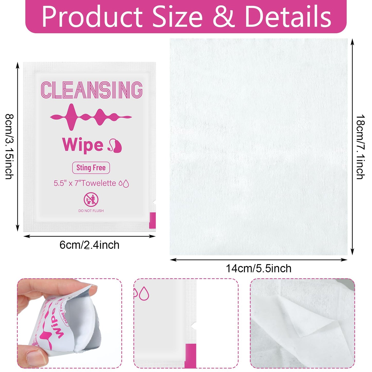 Timgle 200 Count Hearing Aid Wipes Cleaning Towelettes Individually Wrapped Phone Cleaning Wipes Laptop Cleaner Wipes for Earwax Sweat Removal from Earbuds Earmold Earplugs in Ear Monitors