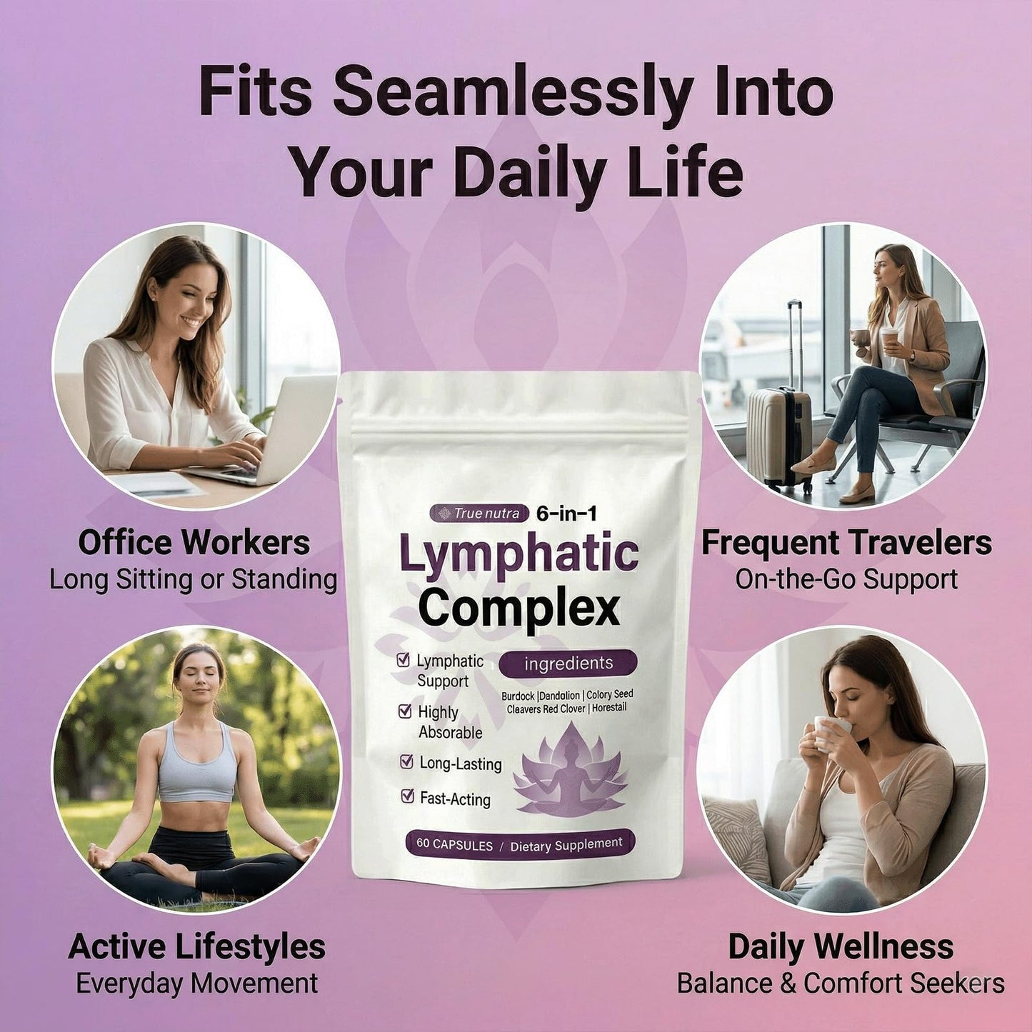 true nutra Lymphatic Complex,Lymphatic Complex,Natural Ingredients,60 Soft Capsules