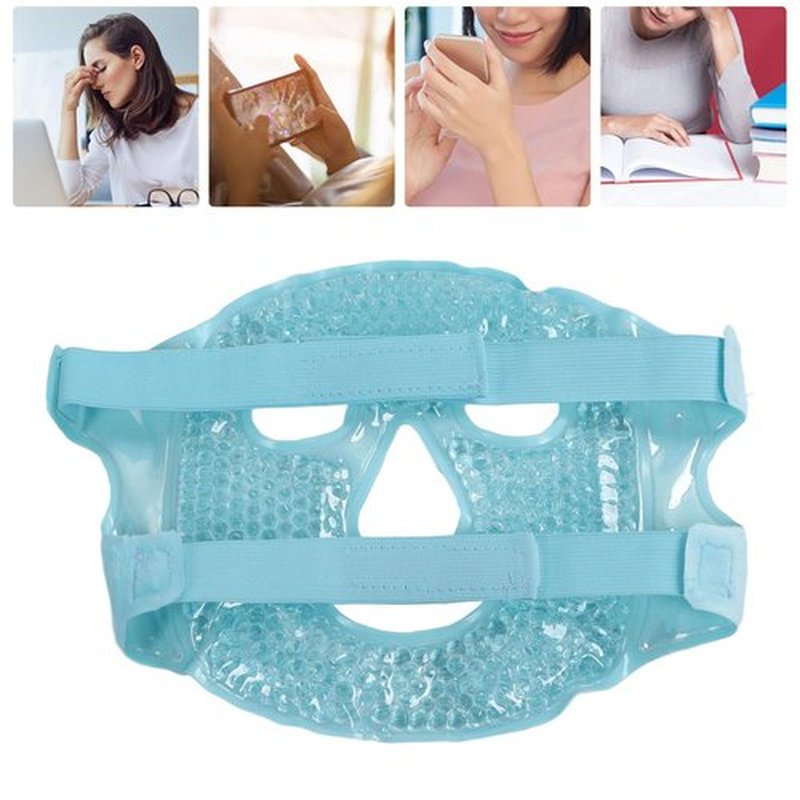Face ice Pack ice Pack for Face Cold Face Mask Cold Face Eye Mask Ice Pack Reduce Face Puff Gel Beads Hot Heat Cold Compress Pack Face for Reusable for Post Laser Care (Sky Blue)