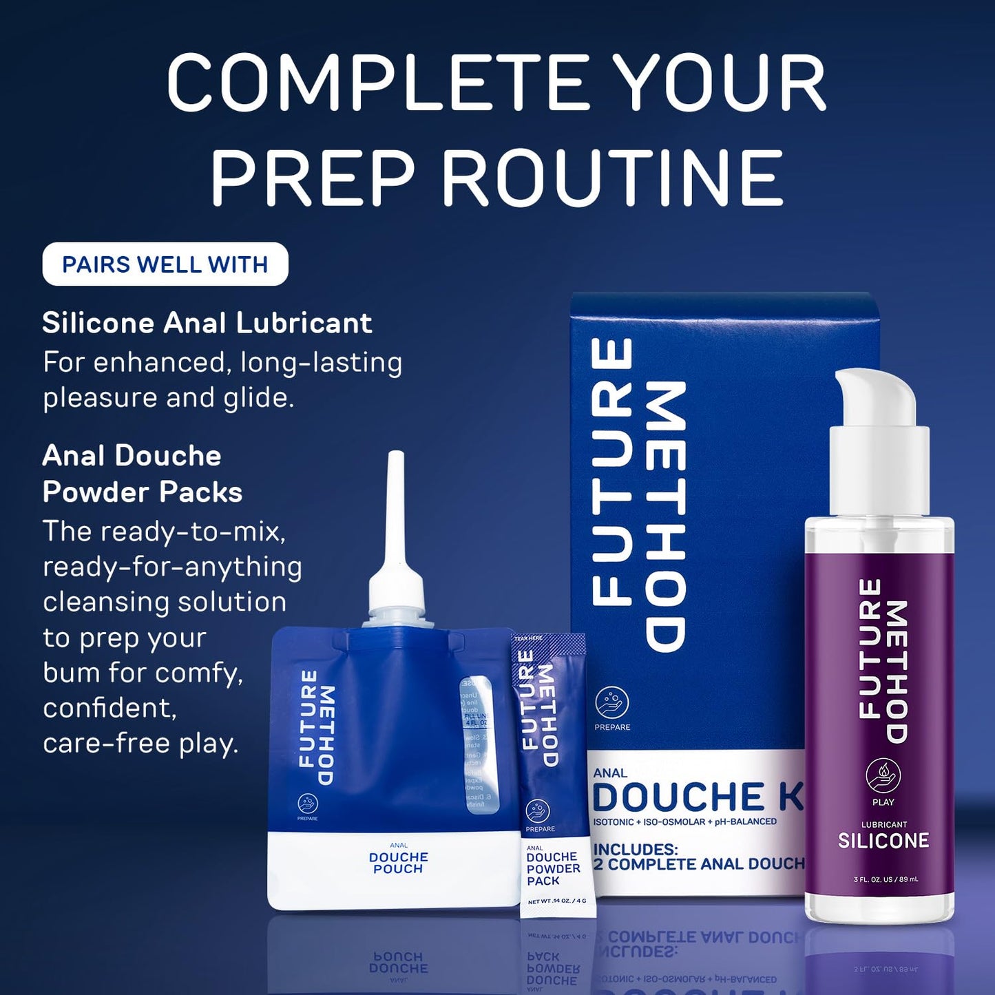 Anal Douche Kit 200ml - Disposable Intimate Wash - All-in-1 Anal Cleaner with Isotonic and Iso-Osmolar Solution - Hydrating and Calming Gentle Care for Safe and Confident Play, (Pack of 2)