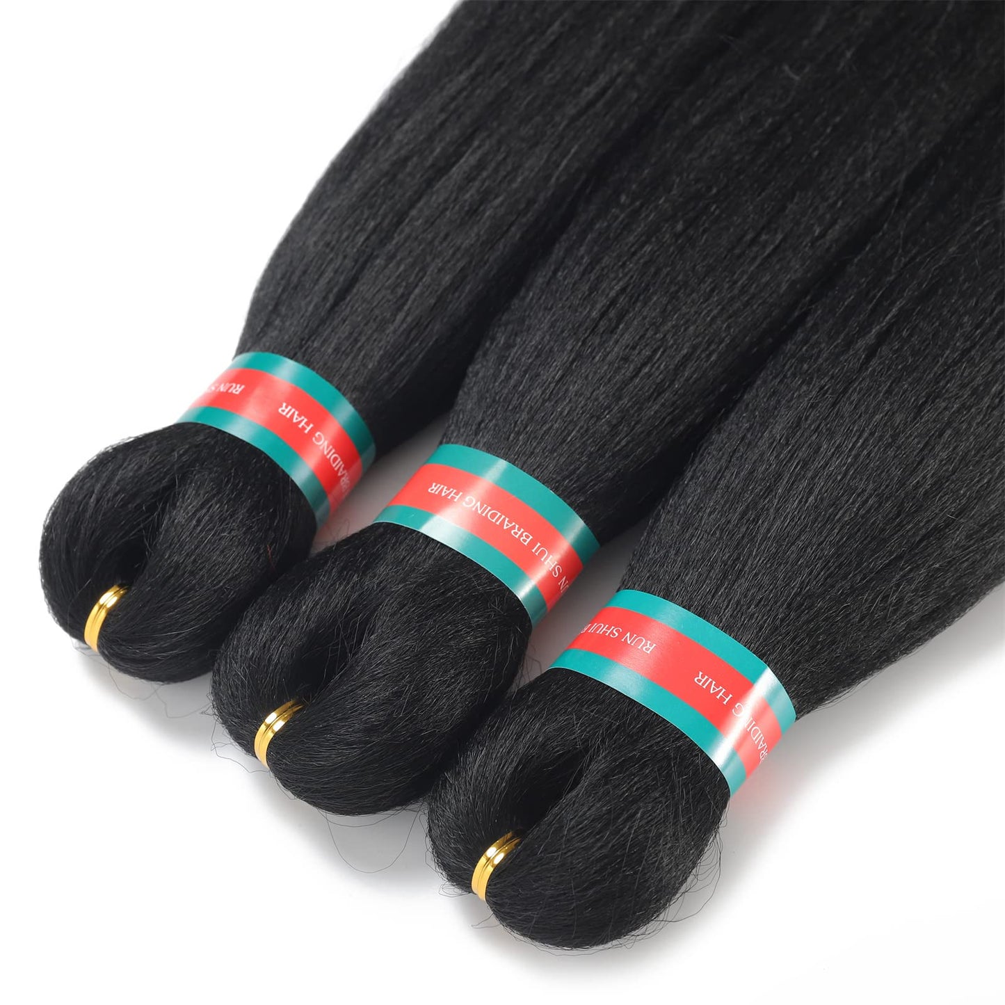 RUN SHUI Pre-stretched Braiding Hair, Synthetic Fiber Hair Extensions, Ombre Braiding Hair Pre stretched, Crochet Twist Braid (18''-8packs, 1b)…