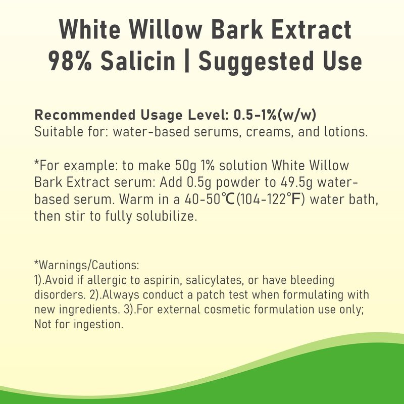 MAYKER White Willow Bark Extract For Face 0.7oz, Cosmetic Grade Ingredient for DIY Water Based Serums, Creams, Lotions, Masks & Custom Skincare Formulations