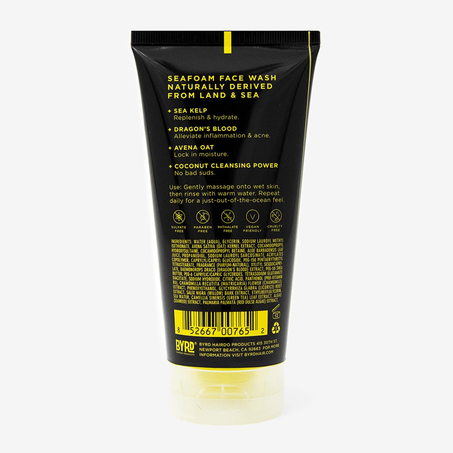 BYRD Daily Face Wash – Gentle, Sulfate-Free Cleanser, Remove Dirt, Oil and Impurities, For All Skin Types, 5 Fl Oz