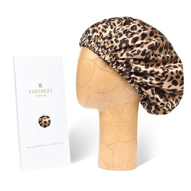 YANIBEST Silk Bonnet Satin Bonnet for Sleeping Women and Men, Adjustable Double Layer Hair Bonnet for Curly Braids Hair