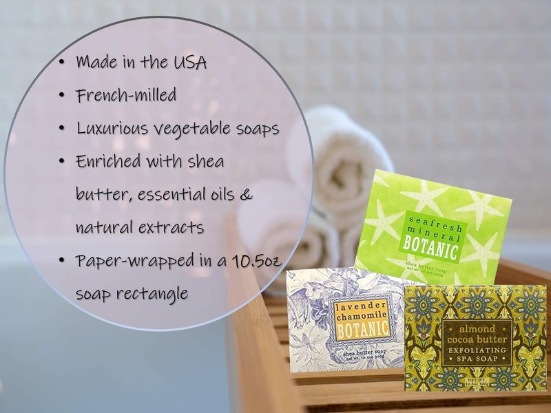 Greenwich Bay Trading Company Set of Two 10.5 oz Shea Butter Soap Bars (Orchid Jojoba)