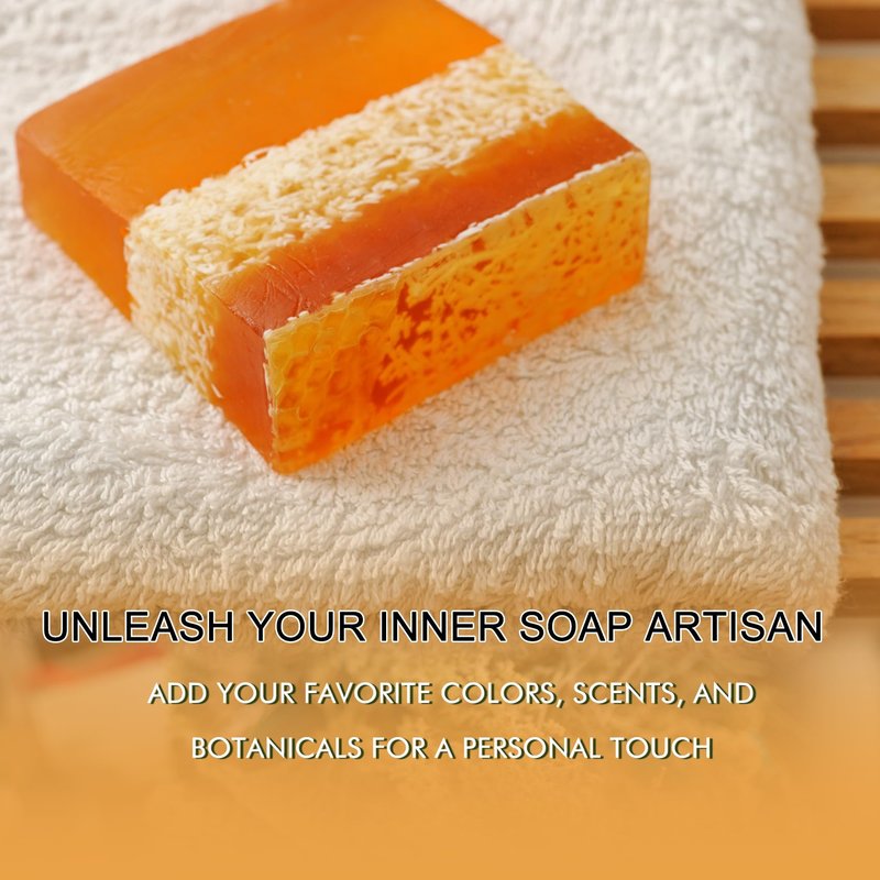 2lb Glycerin Soap Base - Scented Melt and Pour Soap Base for DIY Crafting, Easy to Cut, Vegan and Cruelty-Free, Moisturizing and Gentle on Skin, Perfect for Soap Making Supplies (Honey, 2 Pound)