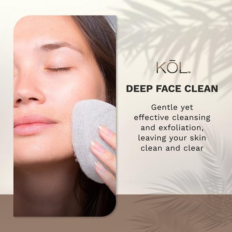 KOL Face Scrubber, Unscented Essential Oil Infused Exfoliating Facial Cleansing Pads, Disposable Exfoliator Face Sponge for Daily Face Cleaning and Makeup Removal, 6 Count