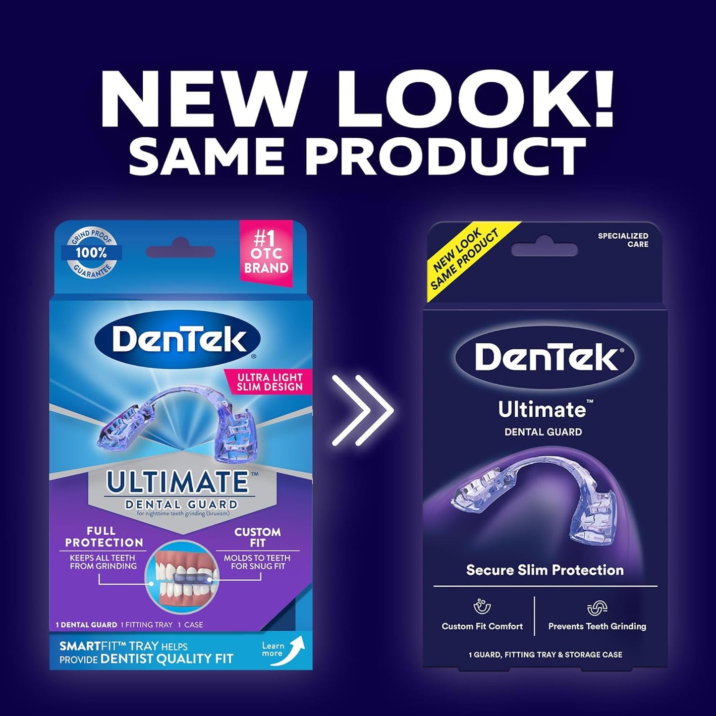 DenTek Comfort-Fit Night Guard for Teeth Grinding + 90 Efferdent Cleanser Tablets