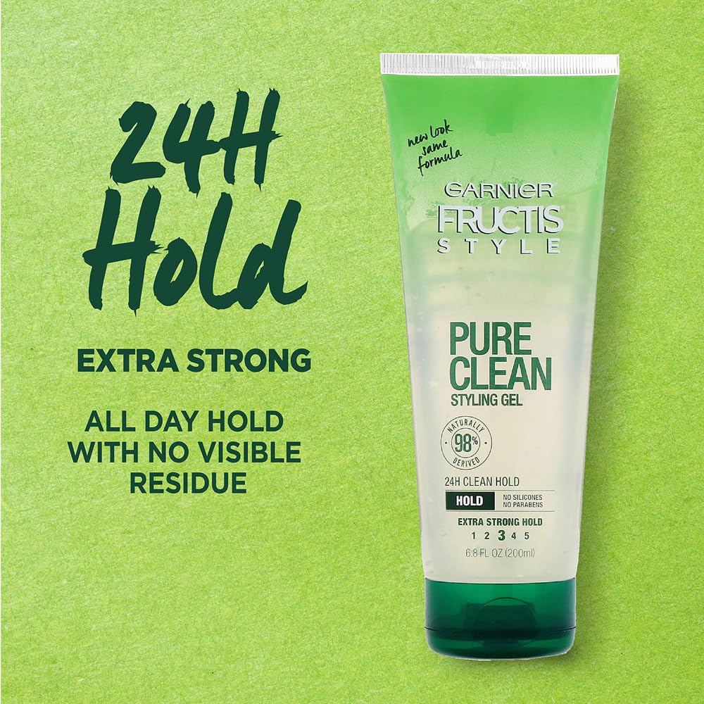 Garnier Fructis Style Pure Clean Styling Gel, 6.80 Oz ( Pack of 6)