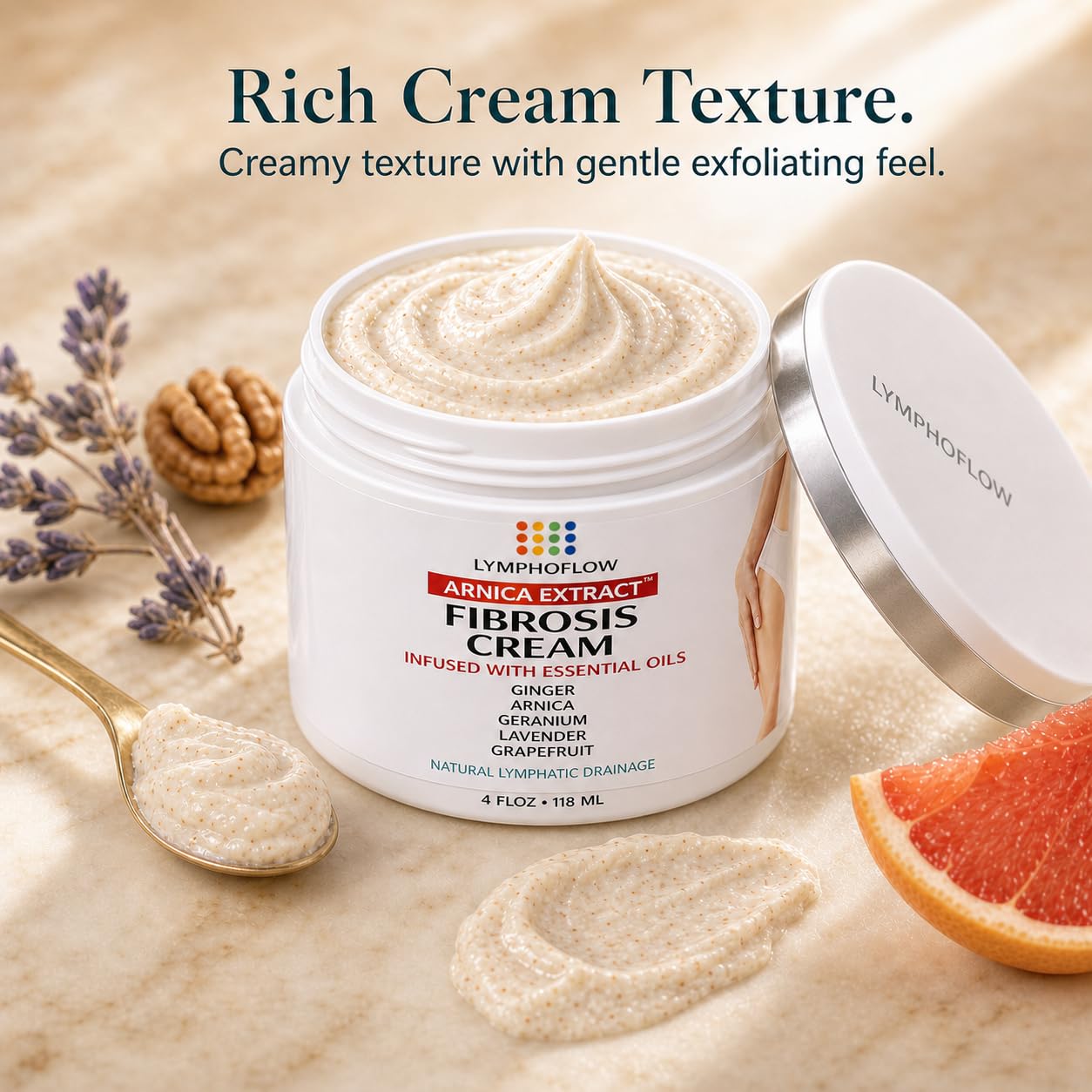 Bruizex Fibrosis Care Cream After Liposuction and BBL Use with Lymphatic Drainage Massage After 360 lipo, Brazilian Butt Lift, Tummy Tuck Works with MLD Body Massager Tools, Faja, lipofoam, 4 Oz